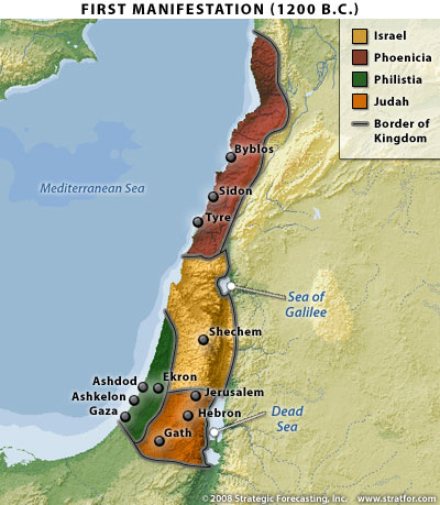 Israel's first manifestation, map