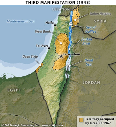 Israel's third manifestation, map